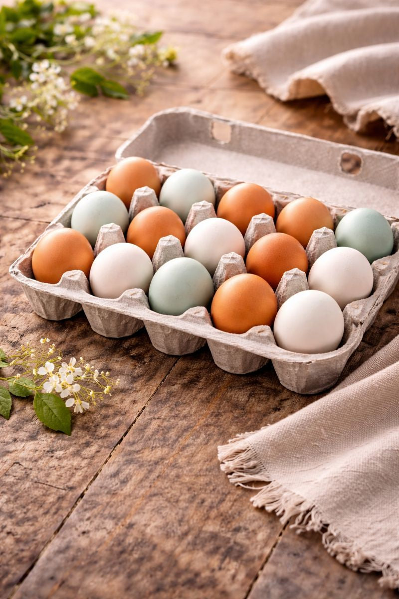 Farmstead Chicken Eggs - One and a Half Dozen
