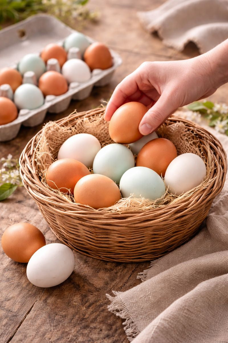 Farmstead Chicken Eggs - One and a Half Dozen