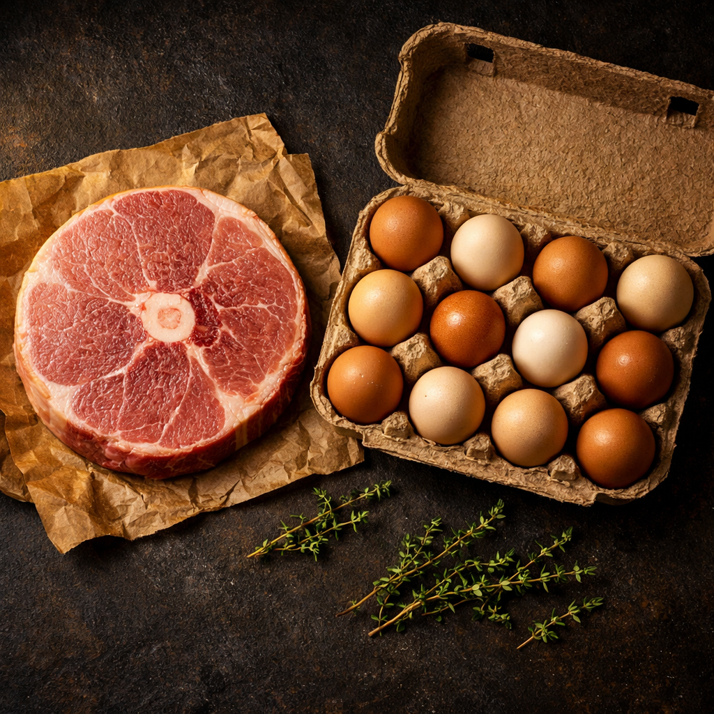 Ham Steak & Eggs Box