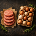 Breakfast Sausage Patties and Eggs